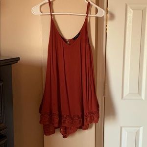 Romper red orange